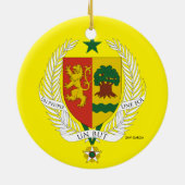 Senegal Circular Kerstmis Keramisch Ornament (Achterkant)