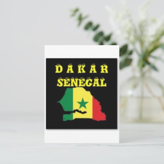 SENEGAL (DAKAR) KAART T-SHIRT EN ETC (Staand voorkant)