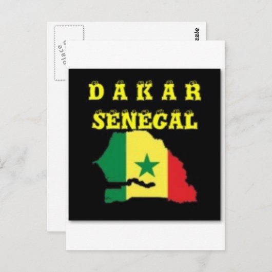 SENEGAL (DAKAR) KAART T-SHIRT EN ETC (Voorkant / Achterkant)