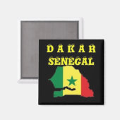 SENEGAL (DAKAR) KAART T-SHIRT EN ETC MAGNEET (Voorkant / Achterkant)