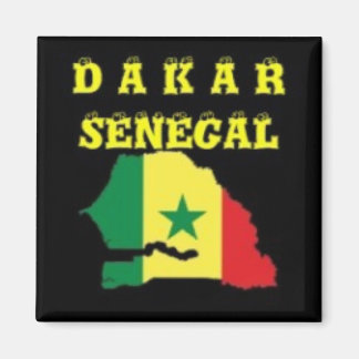 SENEGAL (DAKAR) KAART T-SHIRT EN ETC MAGNEET