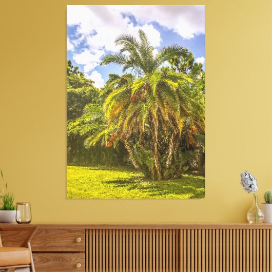 Senegal Date Palm Stretched Canvas Afdrukken (Insitu (Woonkamer))
