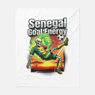 Senegal Doel Energie Skelet Aanvaller Naties Creat Fleece Deken