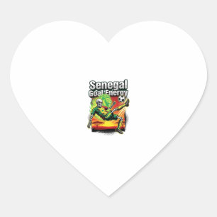 Senegal Doel Energie Skelet Aanvaller Naties Creat Hart Sticker