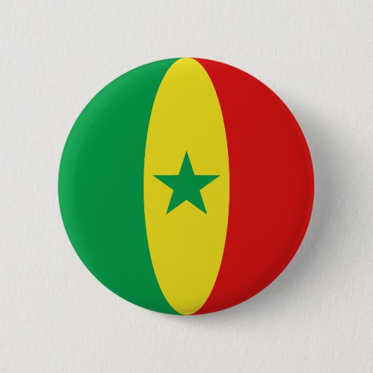 Senegal Fisheye Vlag Button (Voorkant)