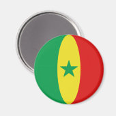 Senegal Fisheye Vlag Magneet (Voorkant / Achterkant)