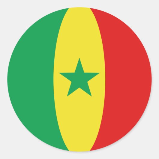 Senegal Fisheye Vlag Sticker (Voorkant)