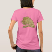 Senegal Flag and Map dk T-Shirt (Achterkant)