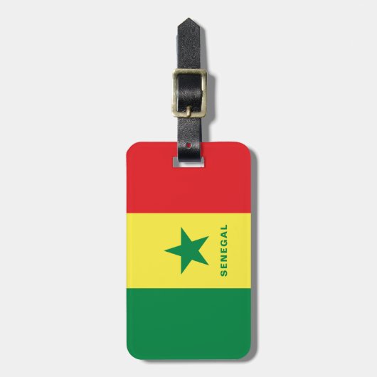 Senegal Flag Bagagelabel (Voorkant verticaal)