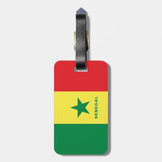 Senegal Flag Bagagelabel (Achterkant verticaal)