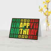 Senegal Flag Birthday Card Kaart (Gele Bloem)