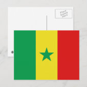 Senegal Flag Briefkaart (Voorkant / Achterkant)