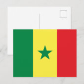 Senegal Flag Briefkaart (Voorkant / Achterkant)