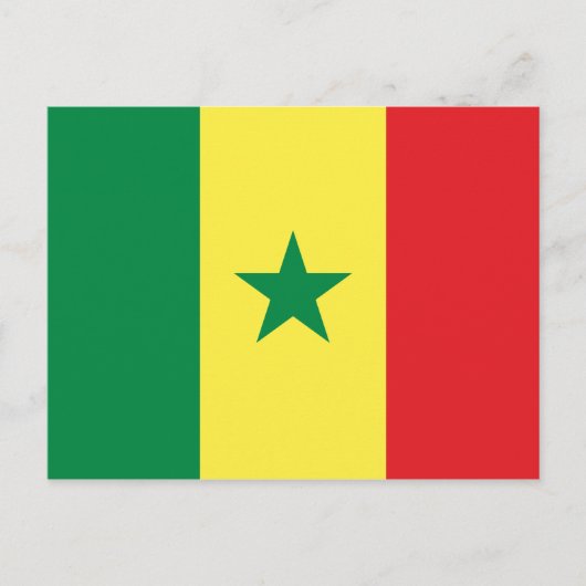 Senegal Flag Briefkaart (Voorkant)
