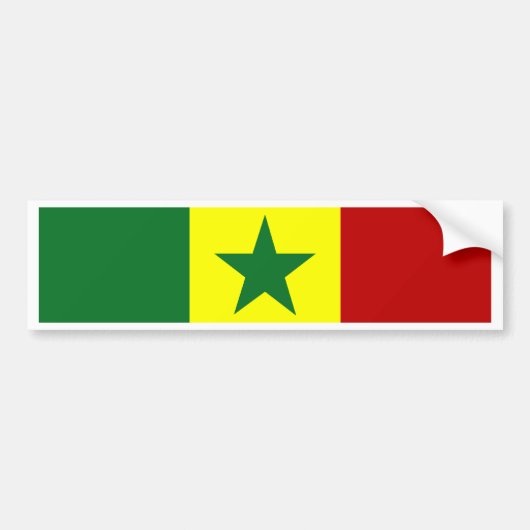 Senegal Flag Bumpersticker (Voorkant)
