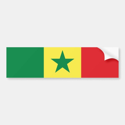 Senegal Flag Bumpersticker (Voorkant)