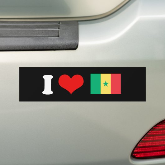 Senegal Flag Bumpersticker (Op auto)