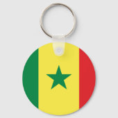 Senegal Flag Button Sleutelhanger (Voorkant)