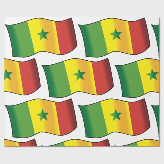 Senegal Flag Cadeaupapier (Vlak)
