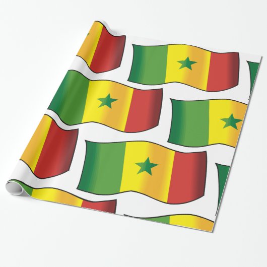 Senegal Flag Cadeaupapier (Uitgerold)