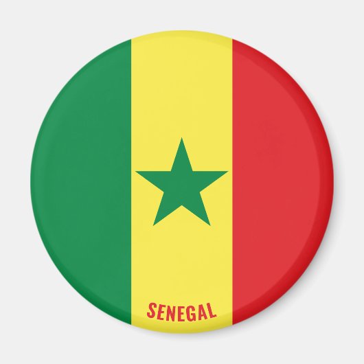Senegal Flag Charming Patriotic Magneet (Voorkant)