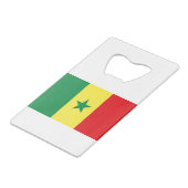 Senegal Flag Creditkaart Flessenopener (Voorkant Gekanteld)