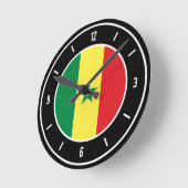 Senegal Flag Elegant Ronde Klok (Hoek)