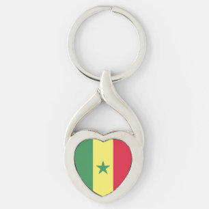Senegal Flag Emblem Sleutelhanger