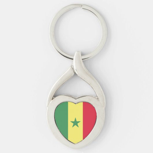 Senegal Flag Emblem Sleutelhanger (Voorkant)