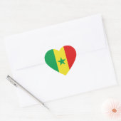 Senegal Flag Heart Sticker (Envelop)