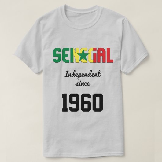 Senegal Flag Independence Celebration T-shirt (Design voorkant)