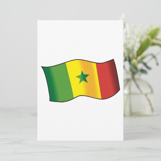 Senegal Flag Kaart (Staand voorkant)