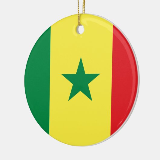 Senegal Flag Keramisch Ornament (Links)