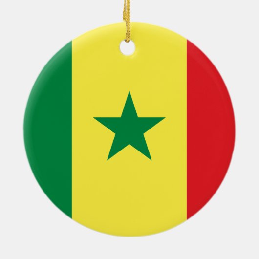 Senegal Flag Keramisch Ornament (Achterkant)
