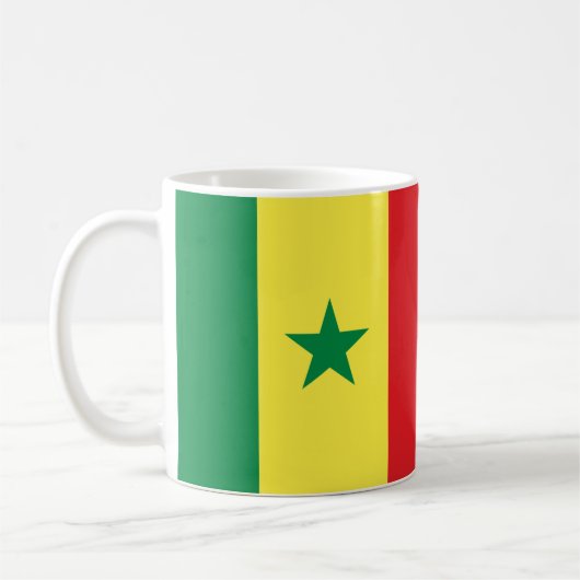 Senegal Flag Keramische Koffie Mok (Links)