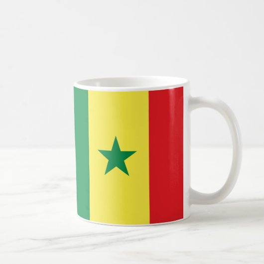 Senegal Flag Keramische Koffie Mok (Rechts)