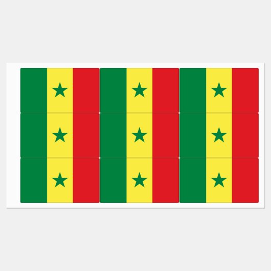 Senegal Flag Labels (Vel)