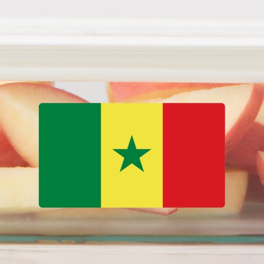 Senegal Flag Labels (Aangebracht)