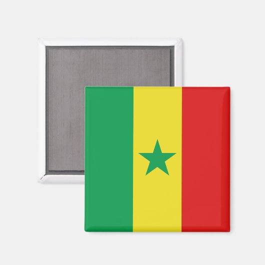 Senegal Flag Magnet (Voorkant / Achterkant)
