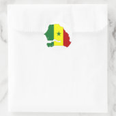 Senegal flag map ronde sticker (Tas)