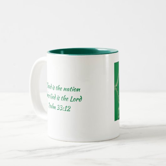 SENEGAL FLAG MAP Scripture Gepersonaliseerd Tweekleurige Koffiemok (Voorkant links)