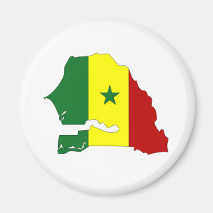 Senegal Flag Map - volledige grootte Magneet