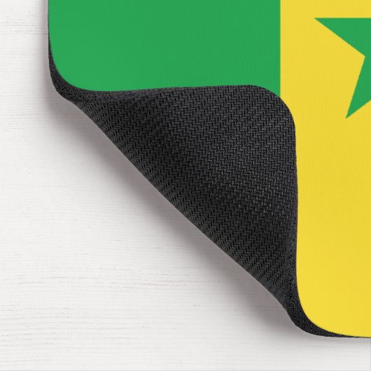 Senegal Flag Mousepad Muismat (Hoek)