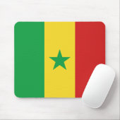 Senegal Flag Mousepad Muismat (Met muis)