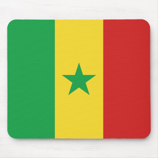 Senegal Flag Mousepad Muismat (Voorkant)