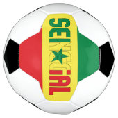 Senegal Flag Patriotic Voetbal (Gedraaid)
