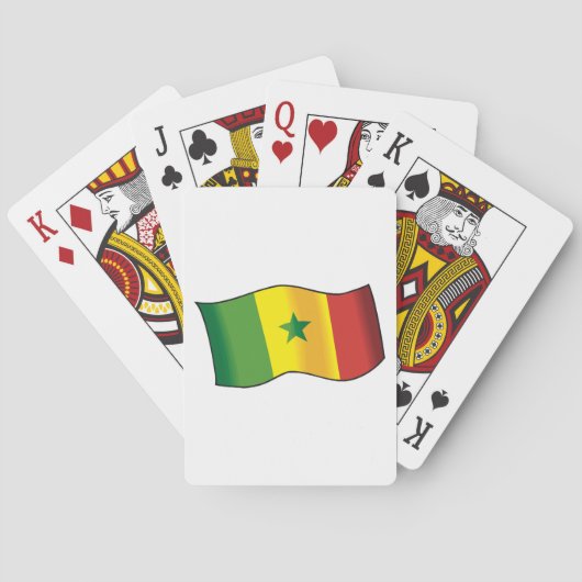 Senegal Flag Pokerkaarten (Achterkant)