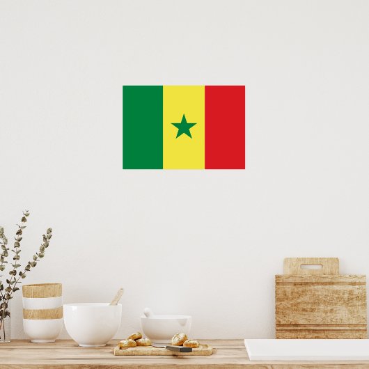 Senegal Flag Poster (Keuken)