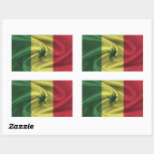 Senegal Flag Rechthoekige Sticker (Vel)