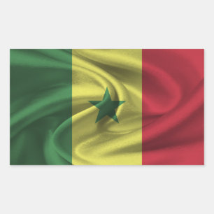 Senegal Flag Rechthoekige Sticker